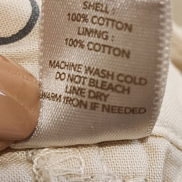 Loft women's cream casual Eyelet cotton shorts size 8 - Picture 7 of 10